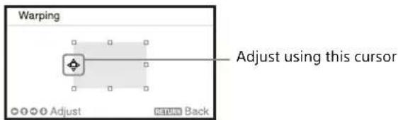Warping Adjust using this cursor Adjust Back