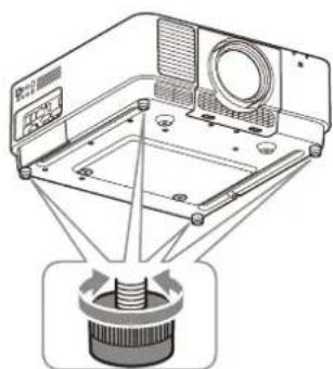 SONY VPL-FHZ131 - Adjusting the tilt of the projector with the adjustable feet - 1