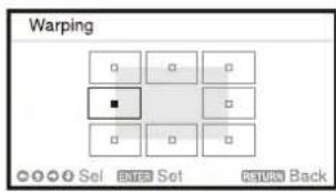Warping □ □ □ ■ □ □ □ ● Select Set Back