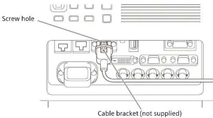 Screw hole Cable bracket (not supplied)