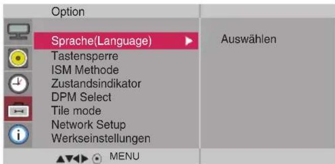LG M4224F - Auswählen der Optionen - 1