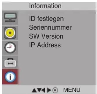 LG M4224F - Kennung einstellen und Seriennummer sowie Software-Version anzeigen. - 1