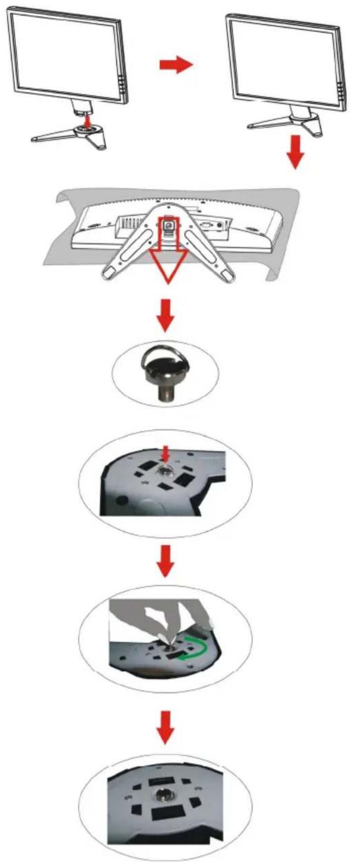 FUJITSU ScaleoView W19-1 - Assembling the monitor base - 2