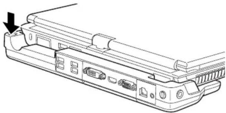 FUJITSU LifeBook T5010 - Notebook über den Port-Replikator einschalten - 1