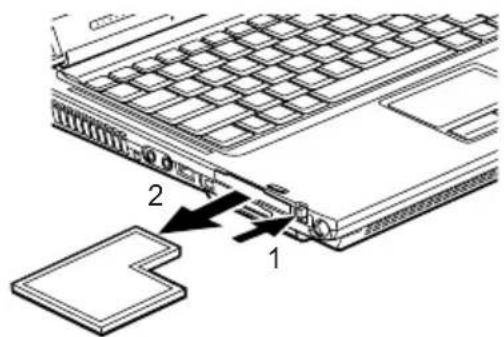 FUJITSU LifeBook T5010 - ExpressCard einsetzen - 1