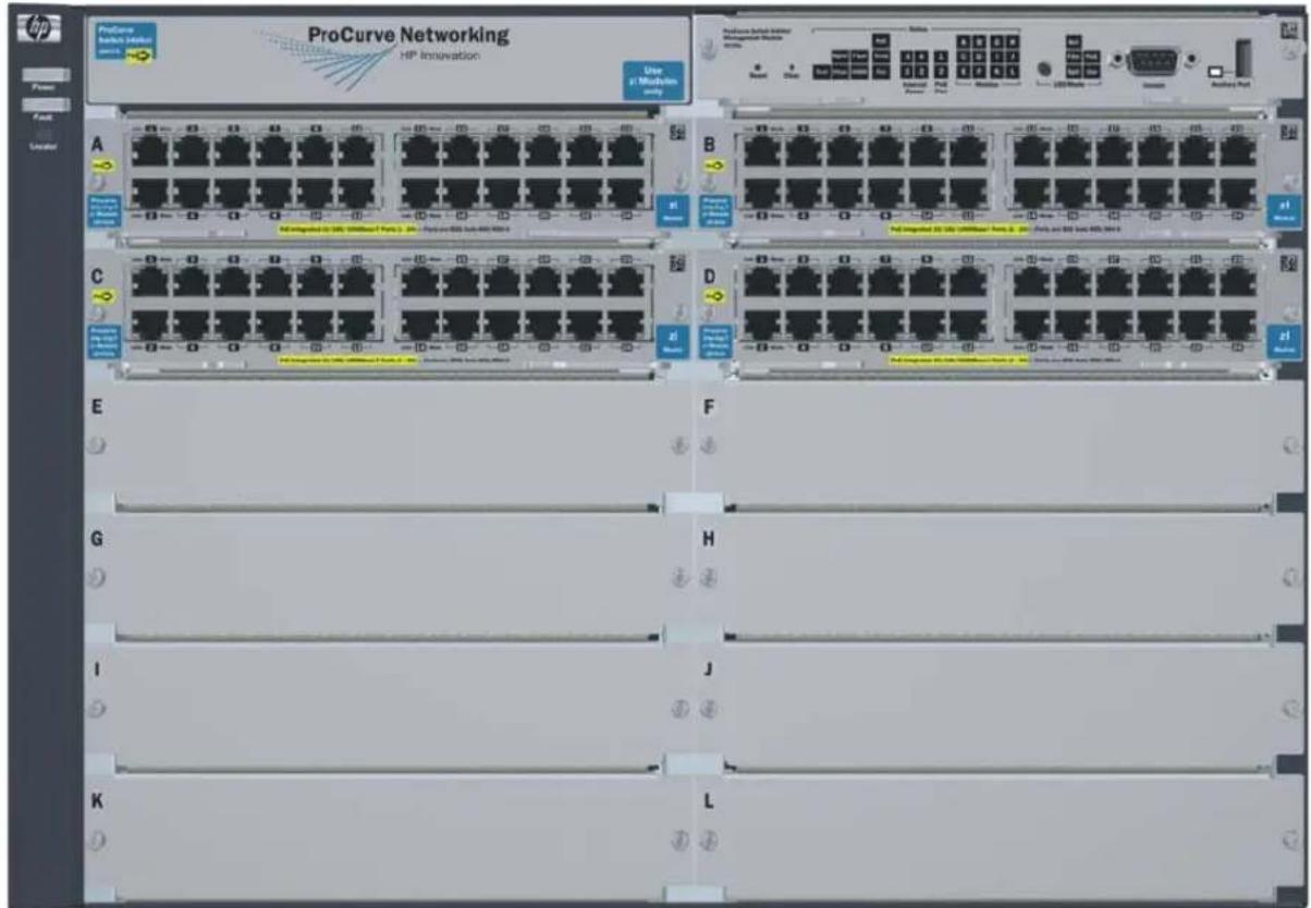 ProCurve Networking HP Innovation Use at Modulation unit A B C D E F G H I J K L ProCurve Network Interface Management Software Internet Power Push Mobile USB Work Analog Port