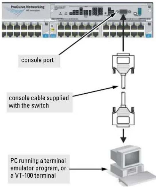 HP ProCurve 5400zl - Direct Console Access - 1