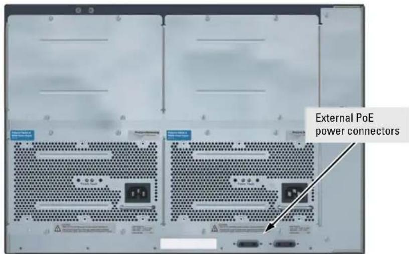 External PoE power connectors
