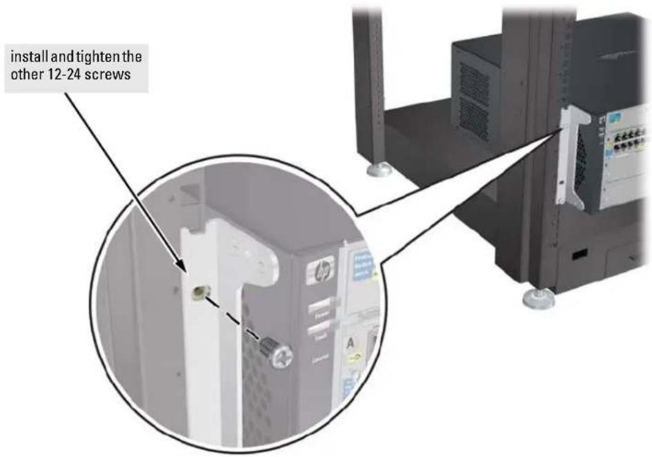 install and tighten the other 12-24 screws