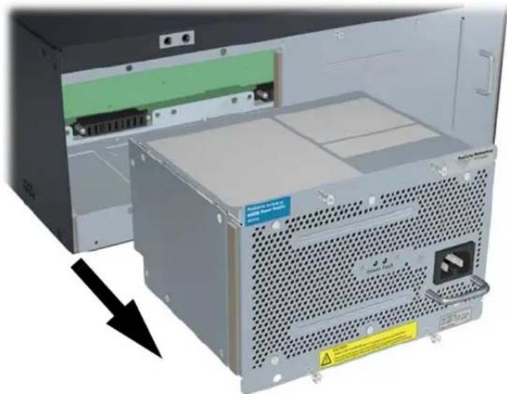 HP ProCurve 5400zl - To remove an AC power supply: - 1