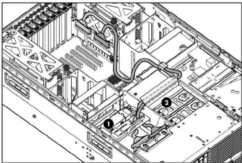 HP ProLiant DL585 G5 - SAS and SATA hard drive cabling - 1