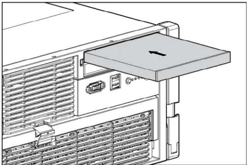 HP ProLiant DL585 G5 - Installing DVD, CD-ROM, or diskette drives - 4