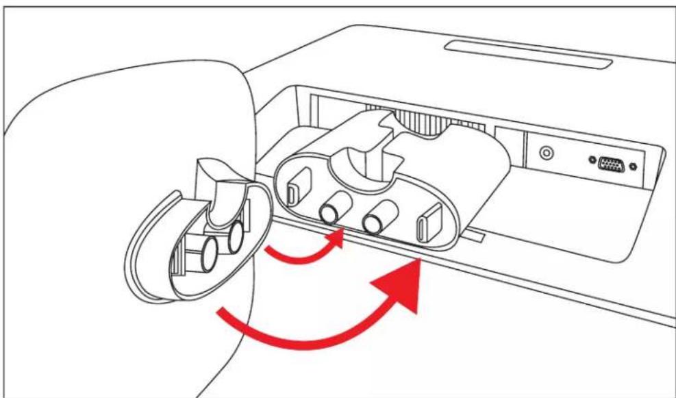 HP Compaq Presario Q2159 - Preparing the monitor for desktop use - 2