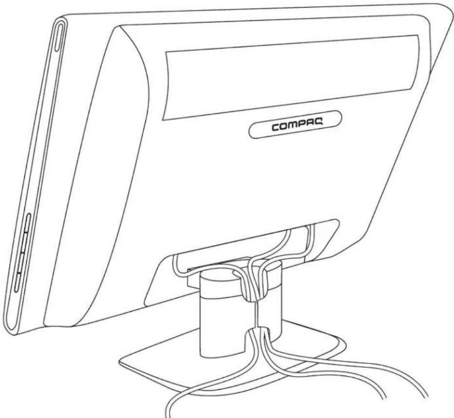 HP Compaq Presario Q2159 - Cable Management - 1