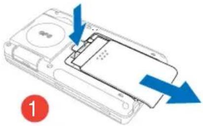 ASUS MyPal A639 - Installing and removing the battery - 1