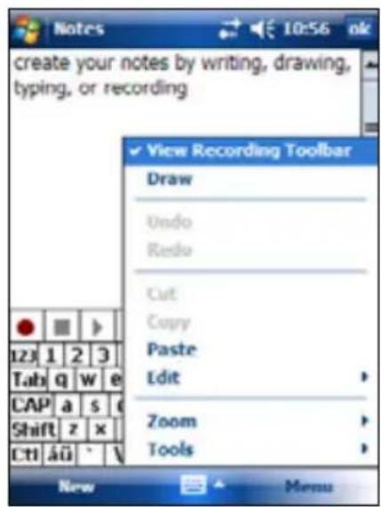 create your notes by writing, drawing, typing, or recording View Recording Toolbar Draw Undo Redo Cut Copy Paste Edit Zoom Tools New Menu
