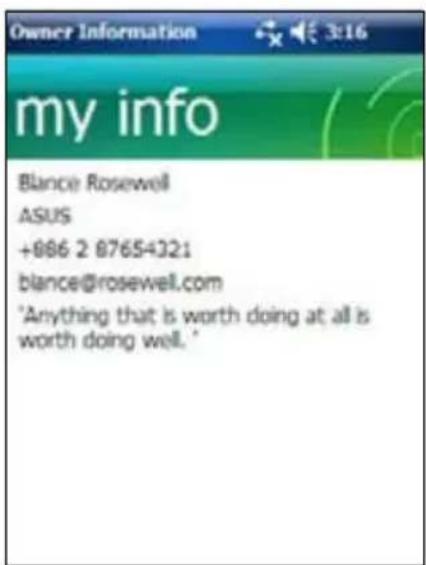 my info Blance Rosewell ASUS +886 2: 87654321 blance@rosewell.com 'Anything that is worth doing at all is worth doing well.'