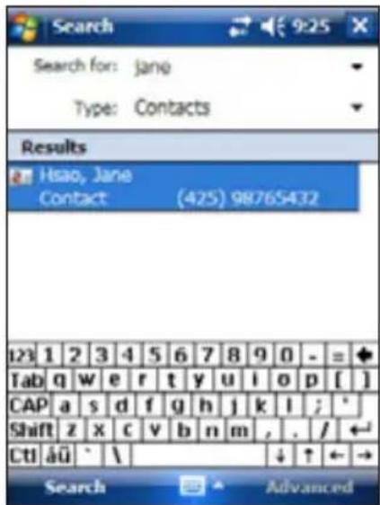 Search Search for: Jane Type: Contacts Results Hsao, Jane Contact: (425) 98765432 123 1 2 3 4 5 6 7 8 9 0 - = ◆ Tab q w e r t y u i o p [ ] CAP a s d f g h j k l ; * Shift z x c v b n m , . / ← CtI äü ` \ ↓ ↑ ← → Search Advanced