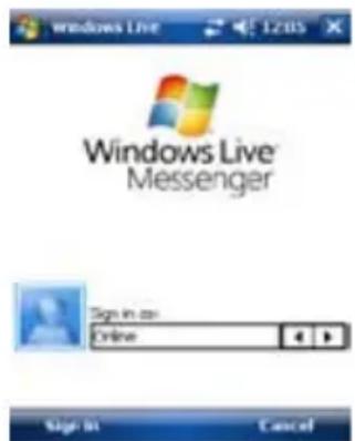 Windows Live 12/05 Windows Live® Messenger Sign in on: Online Sign In Cancel