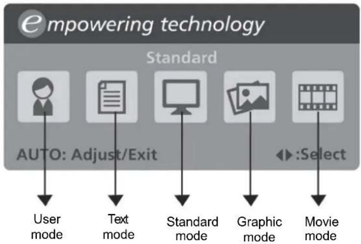 ACER X223H - Acer eColor Management OSD - 1