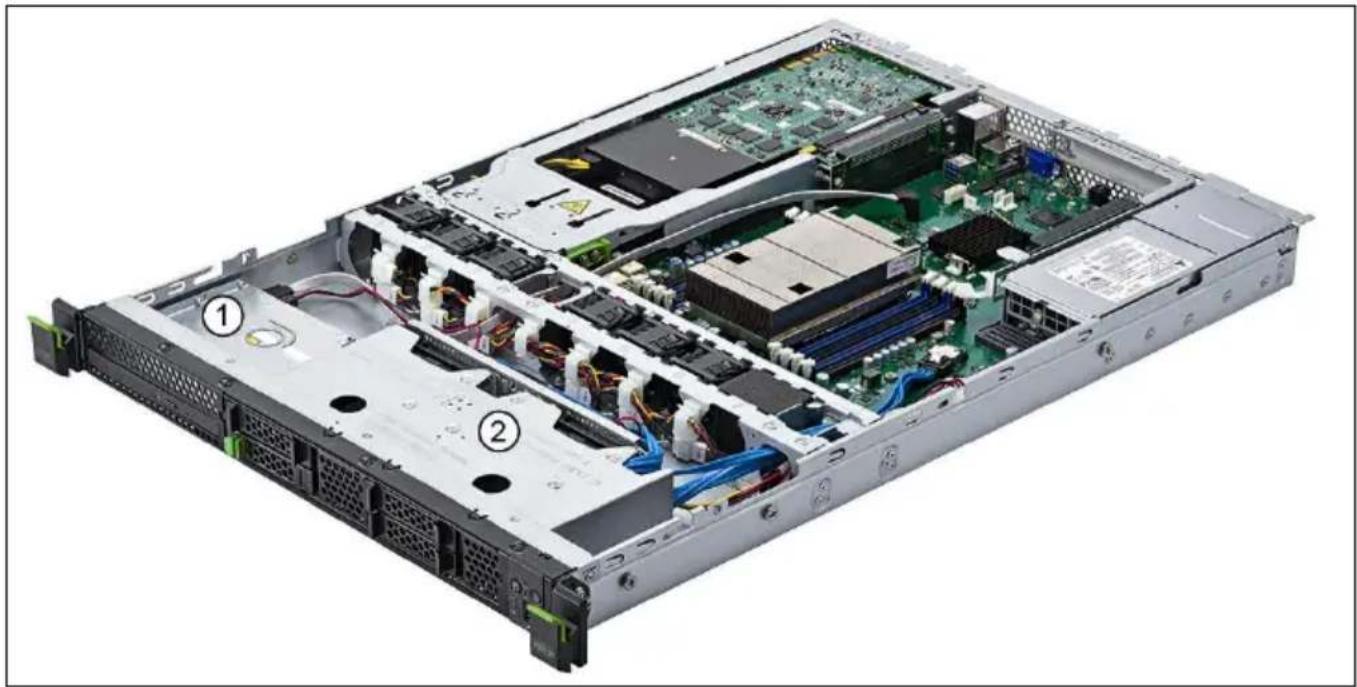 FUJITSU Celsius C740 - Überblick über Einbauplätze und Laufwerke in Ihrem Gerät - 1