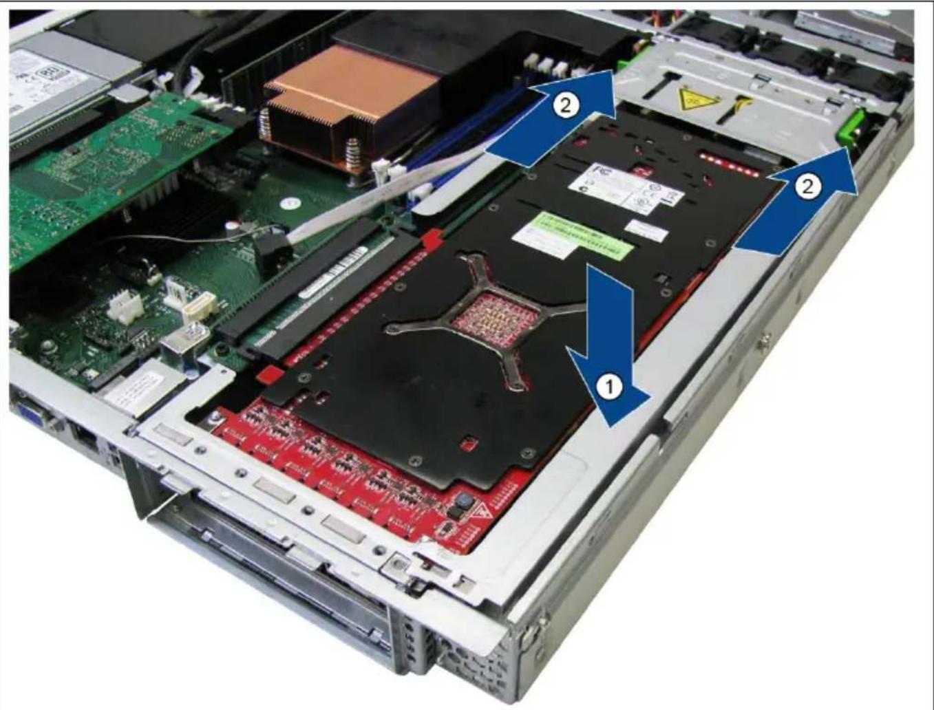 FUJITSU Celsius C740 - Grafikkartenträger einbauen - 1