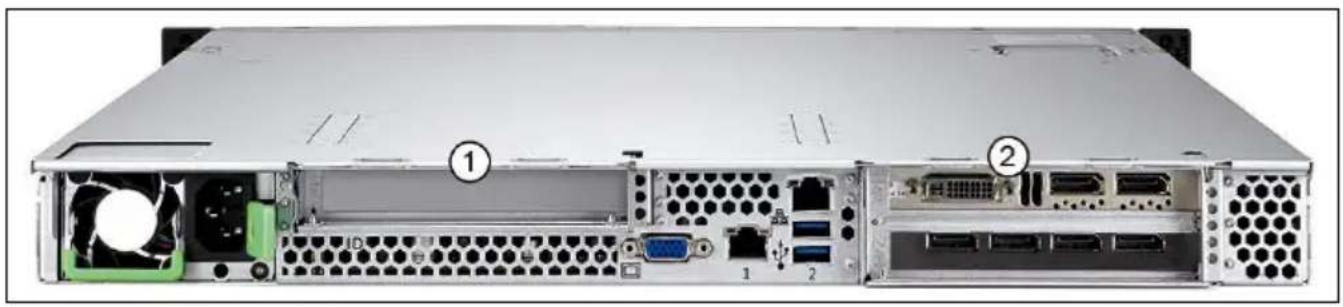 FUJITSU Celsius C740 - Bestückung der PCI-Steckplätze - 1