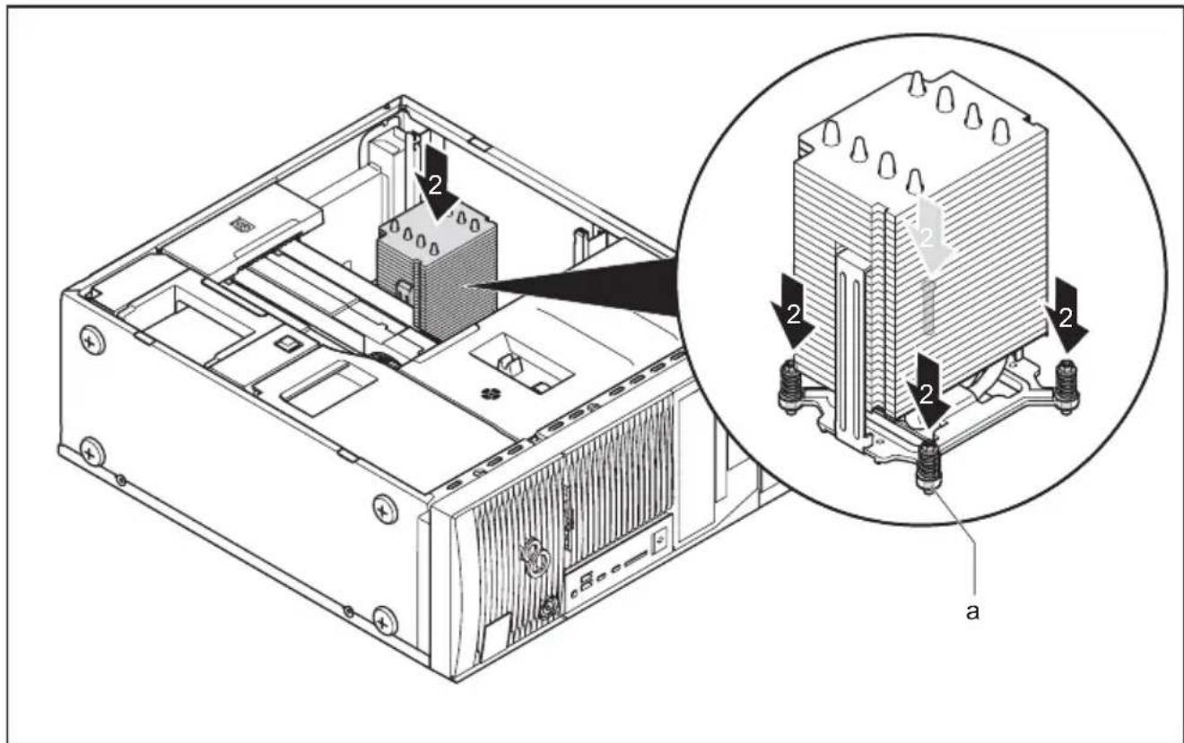 FUJITSU Celsius M770 - Kühlkörpereinbauen - 2