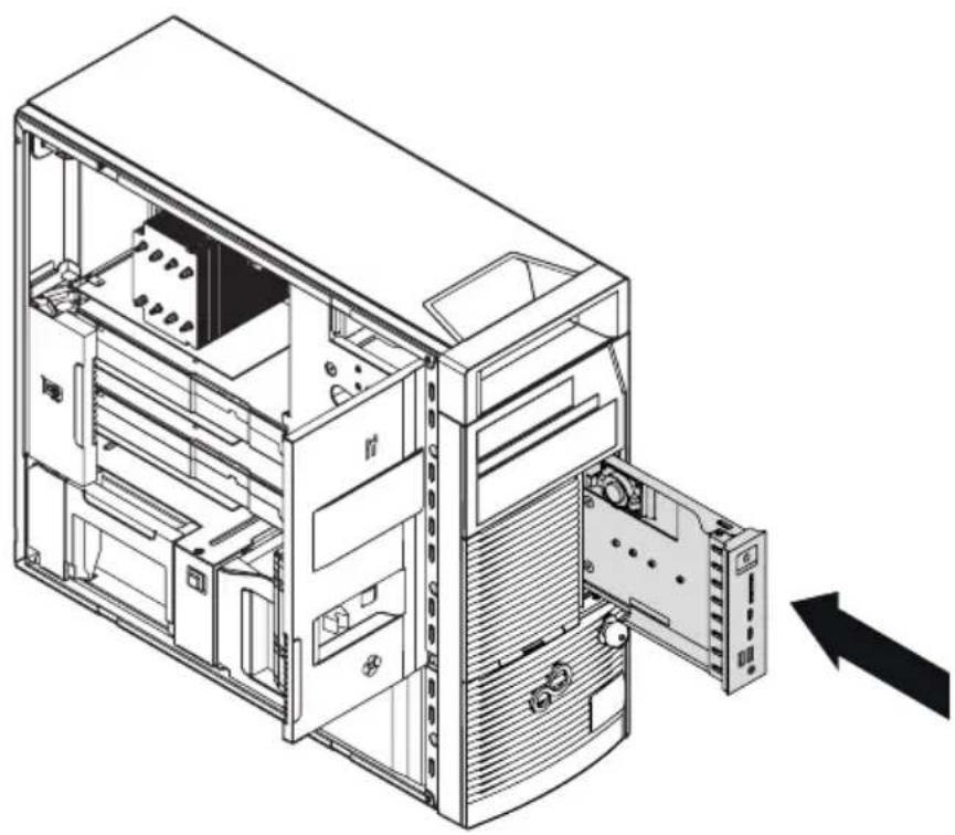 FUJITSU Celsius M770 - Frontpanel-Moduleinbauen - 1