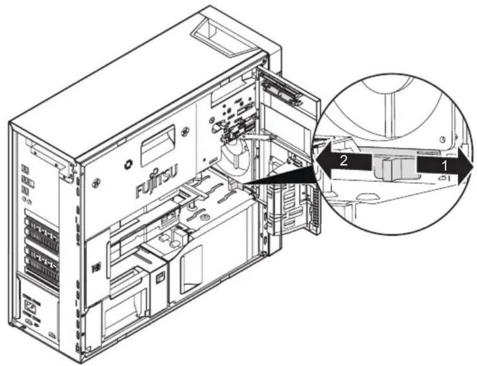 FUJITSU Celsius M770 - FestplattenabdeckungbeiGerätenohneGehäuseschloss mechanischverriegeln - 1