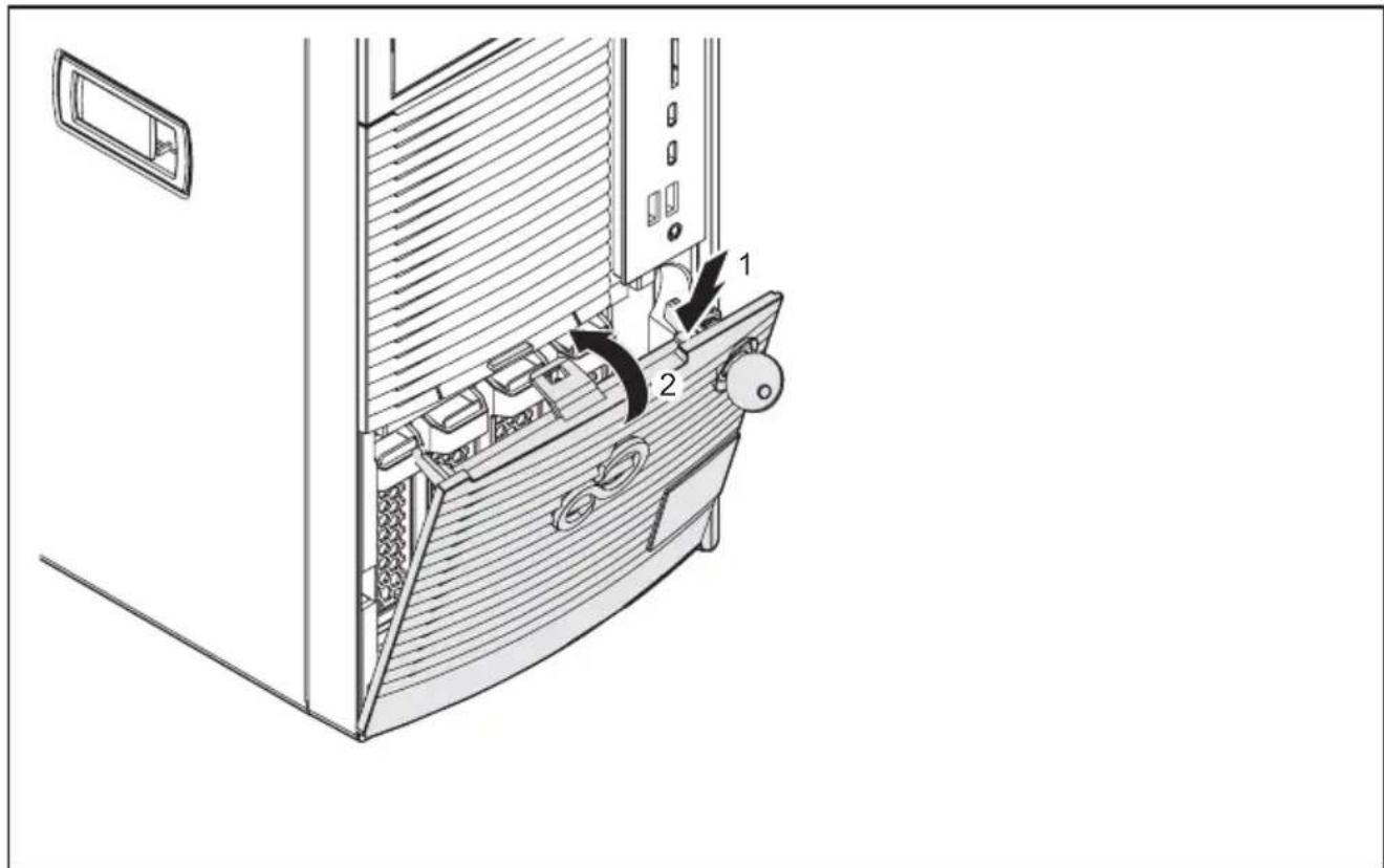 FUJITSU Celsius M770 - Festplattenabdeckungbefestigen - 1