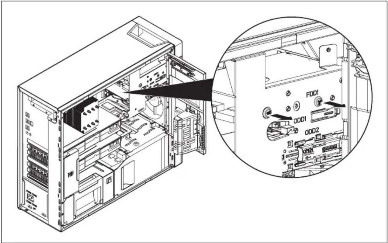 FUJITSU Celsius M770 - ModulhalterungmitLesegerätausbauen - 1