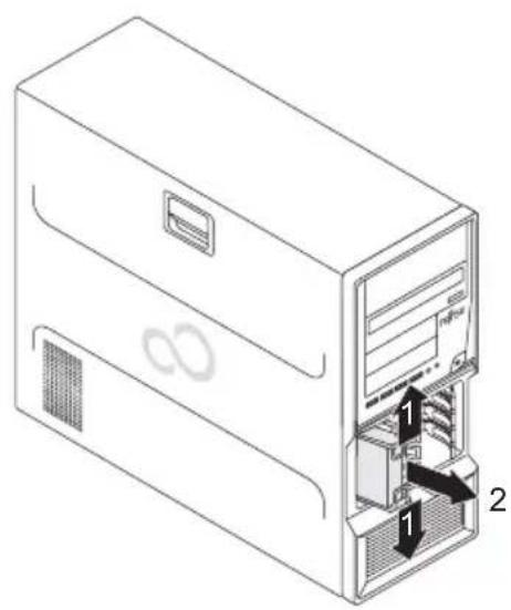 FUJITSU Celsius R940 - Festplattenlaufwerkausbauen - 1