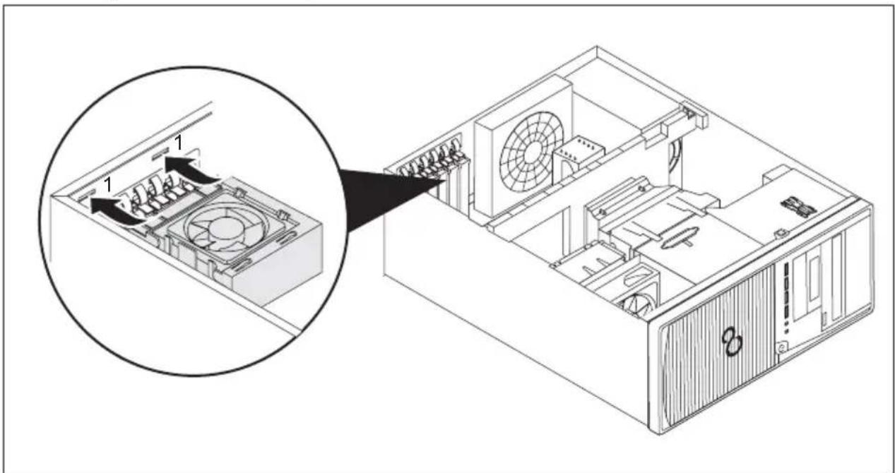 FUJITSU Celsius R940 - Baugruppenlüftereinbauen - 1