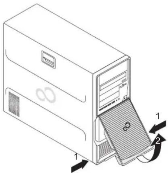 FUJITSU Celsius R940 - Festplatten-Frontblendeentfernen - 1
