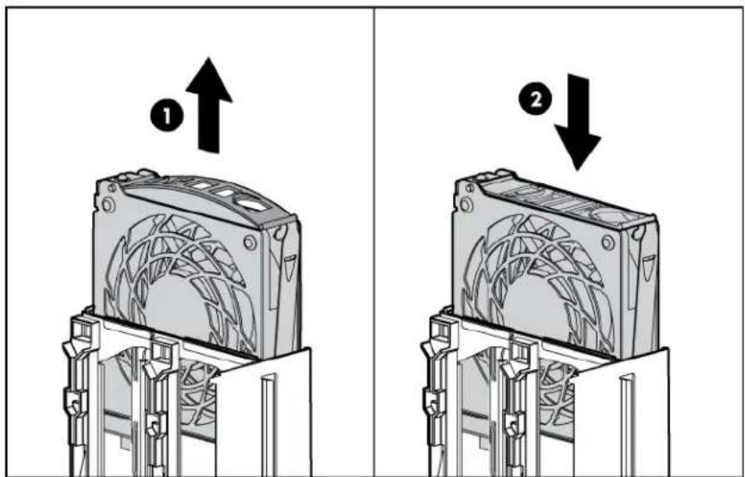 HP ProLiant DL585 G6 - Install a new hot-plug fan. - 1