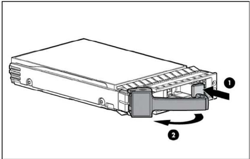 HP ProLiant DL585 G6 - Installing a hot-plug hard drive - 2