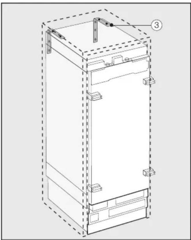 MIELE F 2671 Vi - Securing the installation niche - 2