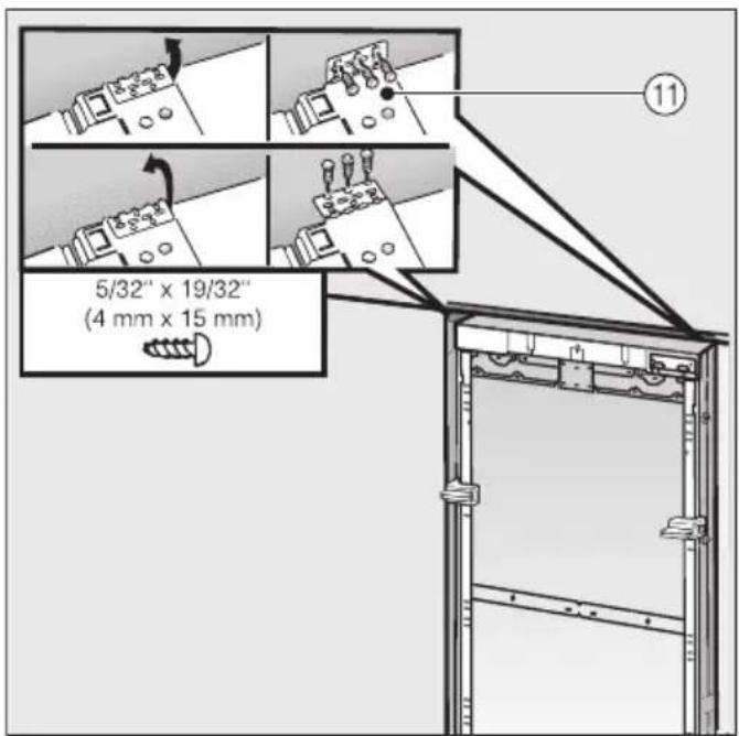 MIELE F 2671 Vi - Securing the appliance in the niche - 2