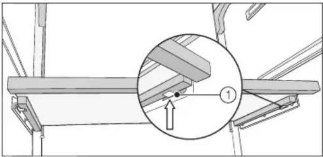 MIELE F 2671 Vi - Removing the shelf above the Ice Maker - 1