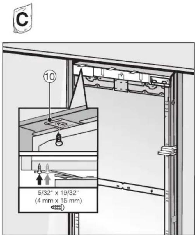 MIELE F 2671 Vi - Securing the appliance in the niche - 1