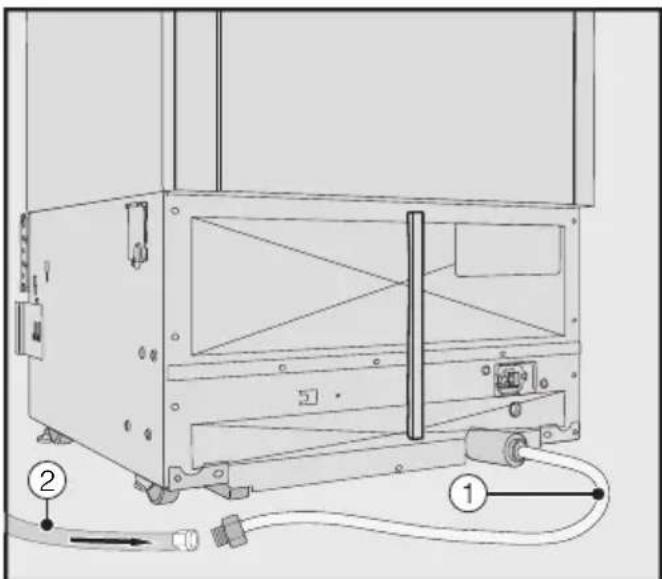 MIELE F 2671 Vi - Installing the water hose to the appliance - 1