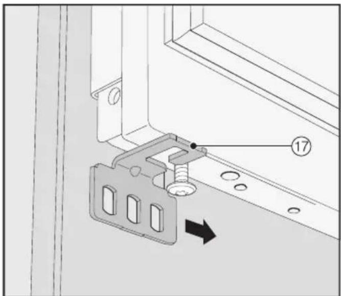 MIELE F 2671 Vi - Mounting the fixing bracket - 2