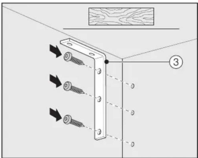 MIELE F 2671 Vi - Securing the installation niche - 7