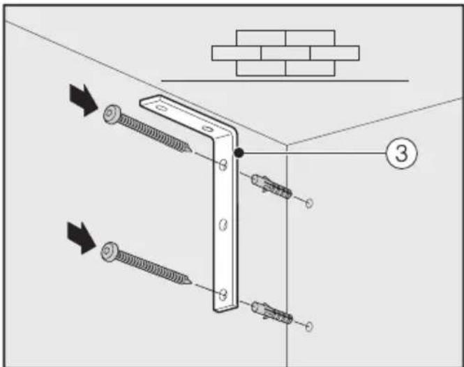 MIELE F 2671 Vi - Securing the installation niche - 6