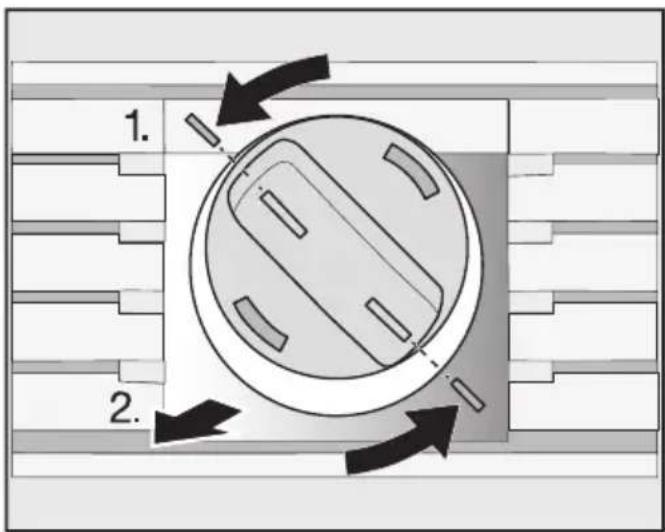 MIELE F 2671 Vi - Changing the water filter - 1