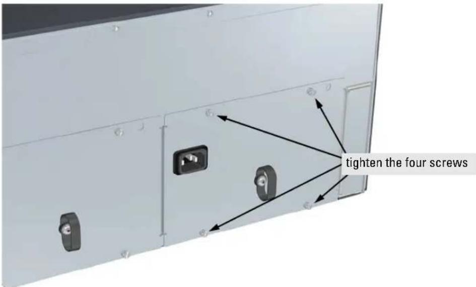 tighten the four screws