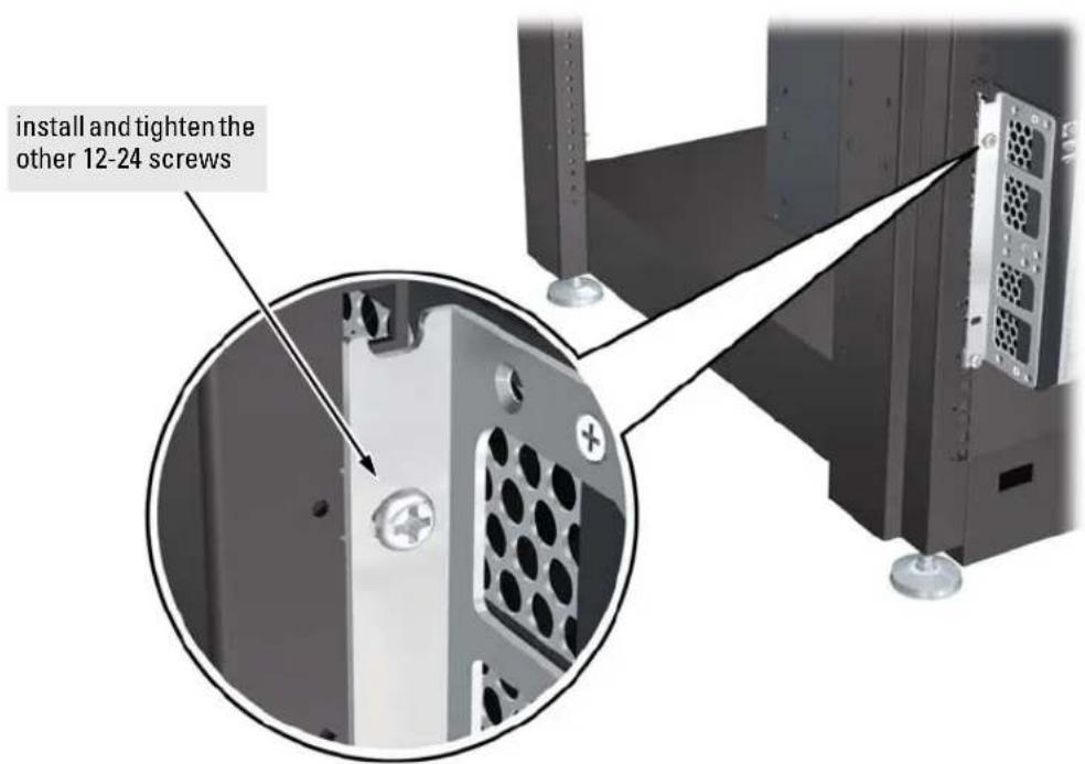 install and tighten the other 12-24 screws