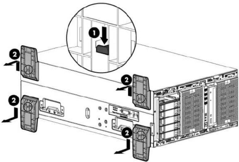 HP ProLiant ML350e G8 - Tower-to-rack conversion option - 2