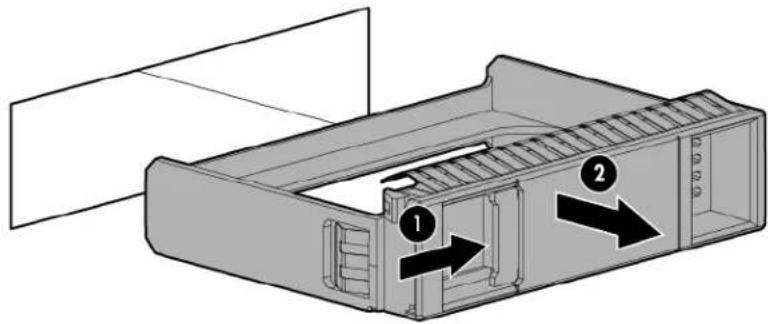 HP ProLiant ML350e G8 - Installing hot-plug drive option - 2